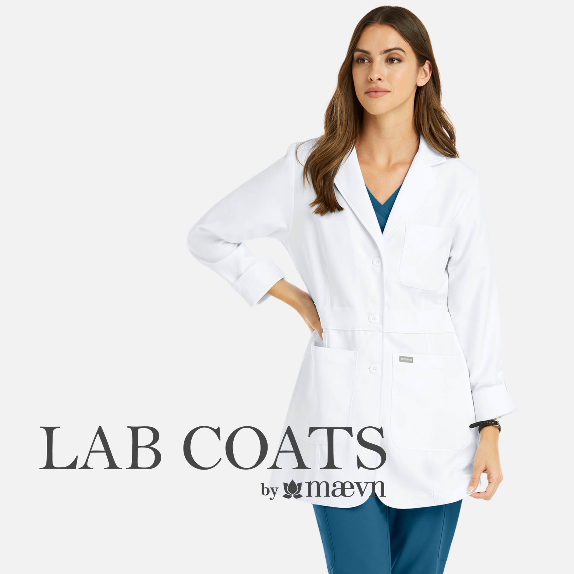 Bata de Laboratorio Antifluidos  Dama Largo Medio