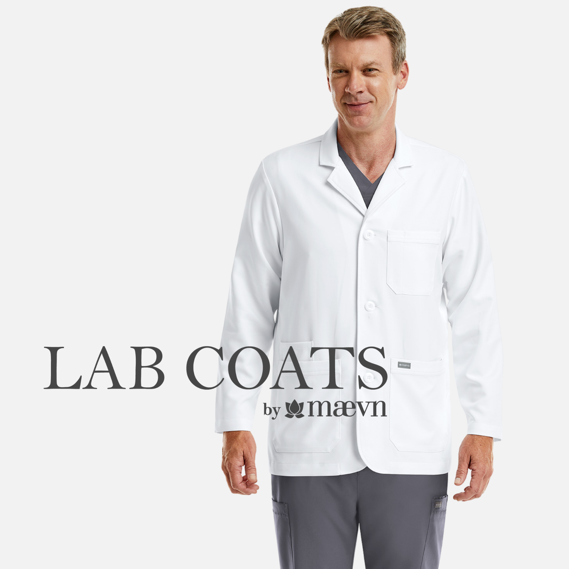 Bata de Laboratorio Antifluidos  Caballero Corta